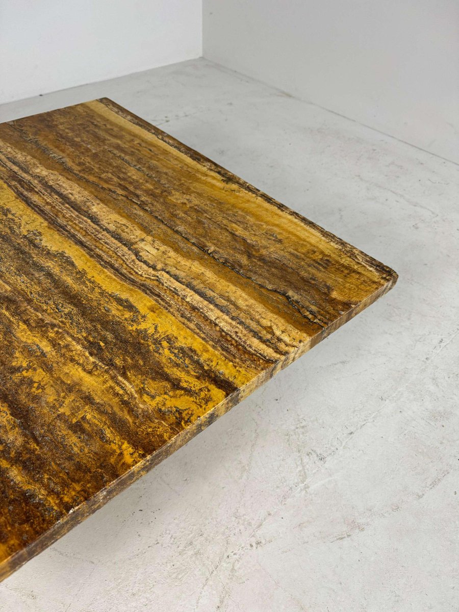 Brutalist Amber Stone Coffee Table