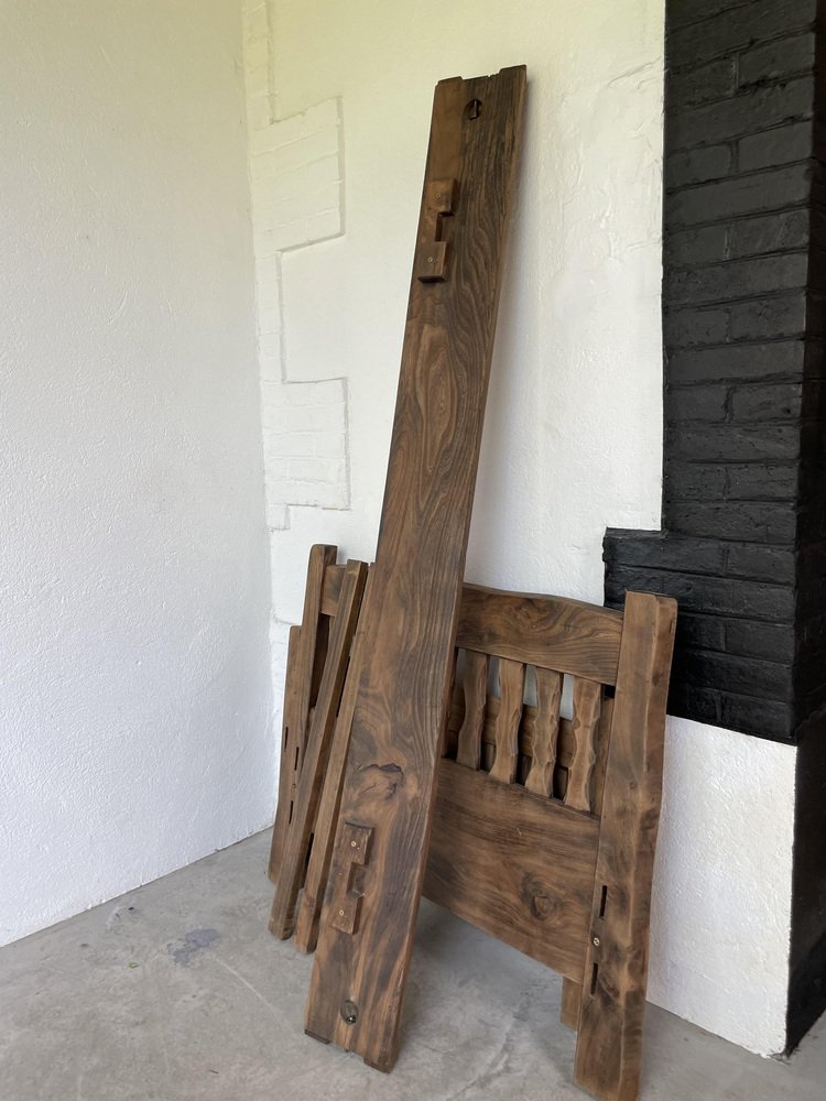 Brutalist Aranjou Elm Bed, 1950s