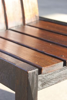 Brutalist Armchairs in Burned Wood, 1950s, Set of 2-WEQ-1339072