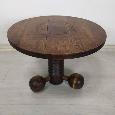 Brutalist Art Deco Side Table attributed to Charles Dudouyt, 1930s-EAD-1729625