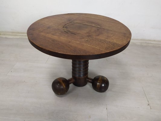 Brutalist Art Deco Side Table attributed to Charles Dudouyt, 1930s-EAD-1729625