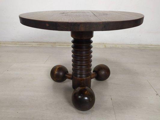 Brutalist Art Deco Side Table attributed to Charles Dudouyt, 1930s-EAD-1729625