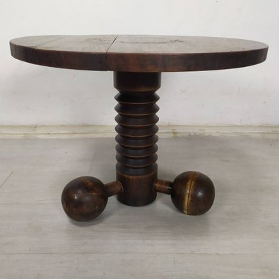 Brutalist Art Deco Side Table attributed to Charles Dudouyt, 1930s-EAD-1729625