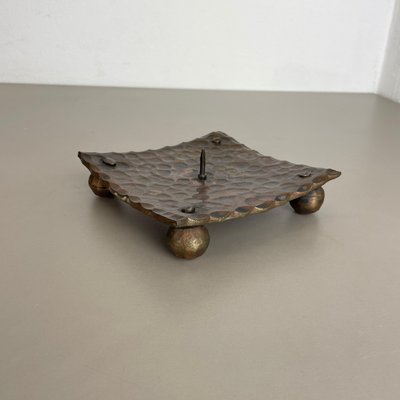 Brutalist Austrian Sculptural Candleholder in Copper, 1950-QZ-1251054