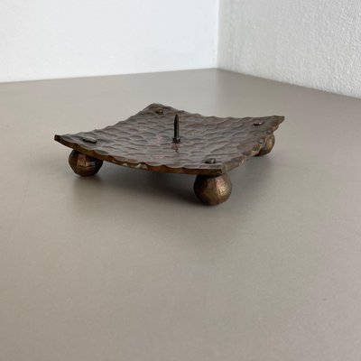 Brutalist Austrian Sculptural Candleholder in Copper, 1950-QZ-1251054