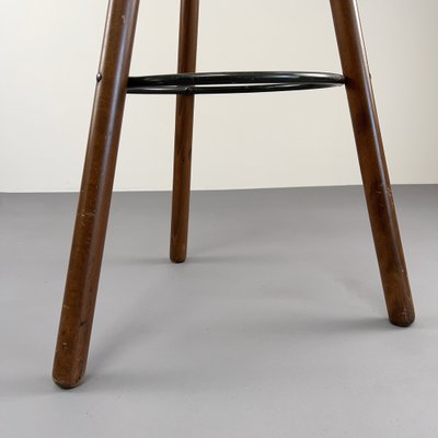 Brutalist Bar Stool in Wood, 1970s-VQG-1702499