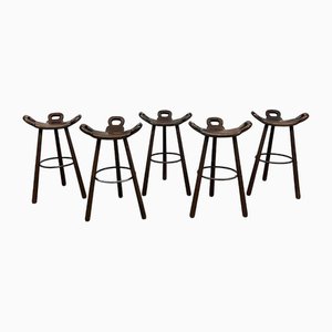 Brutalist Bar Stools, Marbella, Spain, 1960s, Set of 5-BW-1816995