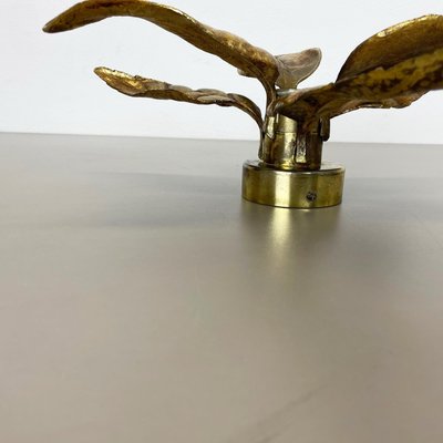 Brutalist Beligan Brass Metal Wall Ceiling Light by Willy Daro Belgium, 1970s-QZ-1091365