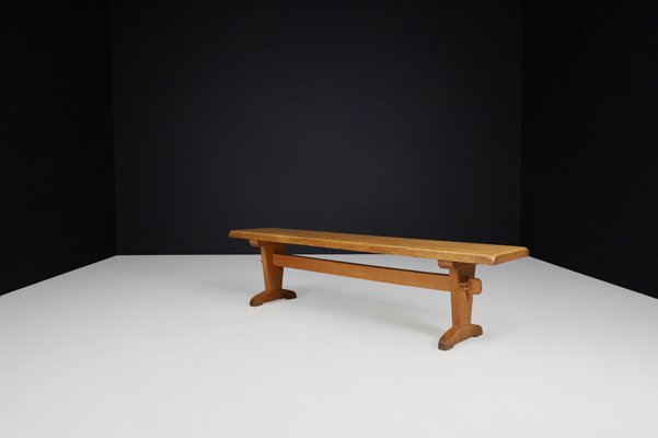 Brutalist Bench in Blond Oak, 1960s-TRW-1797092