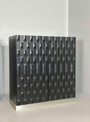 Brutalist Black Cabinet, 1970s-GNW-1818121