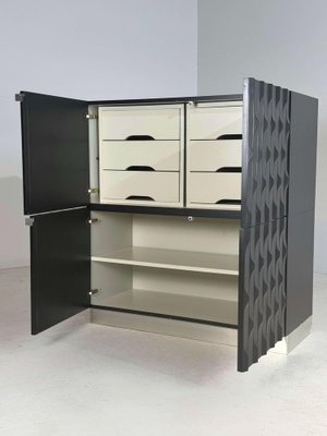 Brutalist Black Cabinet, 1970s-GNW-1818121