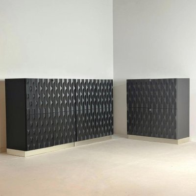 Brutalist Black Cabinet, 1970s-GNW-1818121