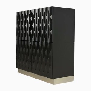 Brutalist Black Cabinet, 1970s-GNW-1818121