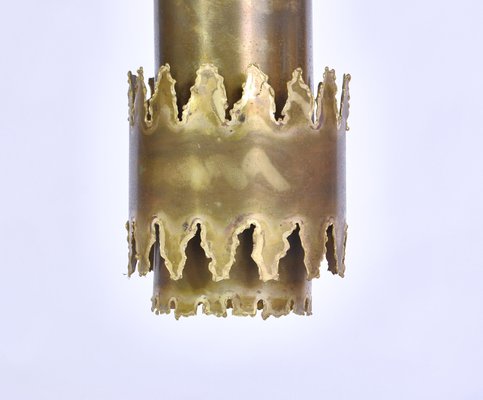 Brutalist Brass Pendant Lamp by Svend Aage Holm Sørensen for Holm Sørensen, 1960s, Set of 2-WRF-731929