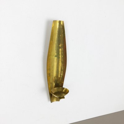 Brutalist Brass Wall Candleholder by Emil Funk KG, Germany, 1950s-QZ-1052886