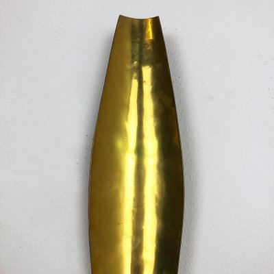 Brutalist Brass Wall Candleholder by Emil Funk KG, Germany, 1950s-QZ-1052886