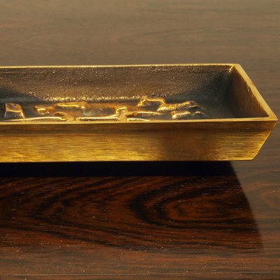 Brutalist Bronze Ashtray by Alfieri Gardone for Lauterbach, 1960s-ZJN-1366983