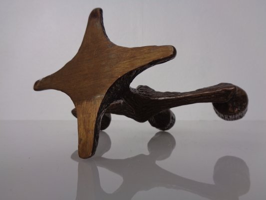 Brutalist Bronze Candleholder, 1960s-RDW-2040176