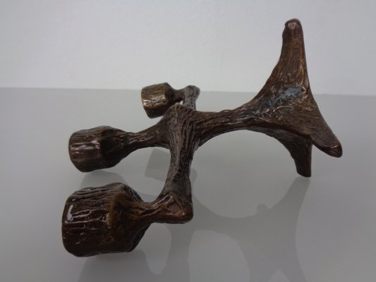 Brutalist Bronze Candleholder, 1960s-RDW-2040176