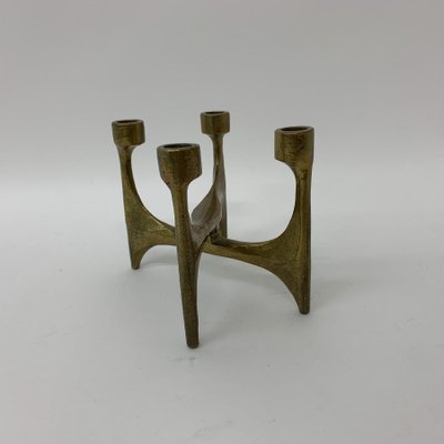 Brutalist Bronze Candleholder, 1970s-BGP-1325258