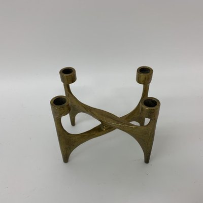 Brutalist Bronze Candleholder, 1970s-BGP-1325258