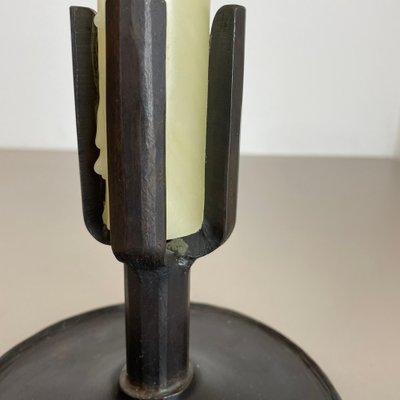 Brutalist Bronze Candleholder by Manfred Bergmeister, Germany, 1970s-QZ-1764966