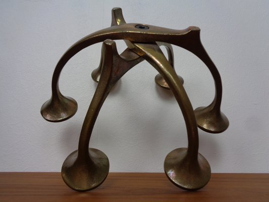 Brutalist Bronze Candleholder by Michael Harjes, 1960s-RDW-1729954