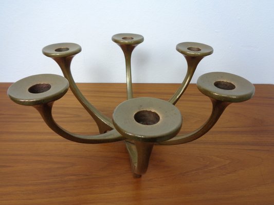 Brutalist Bronze Candleholder by Michael Harjes, 1960s-RDW-1729954