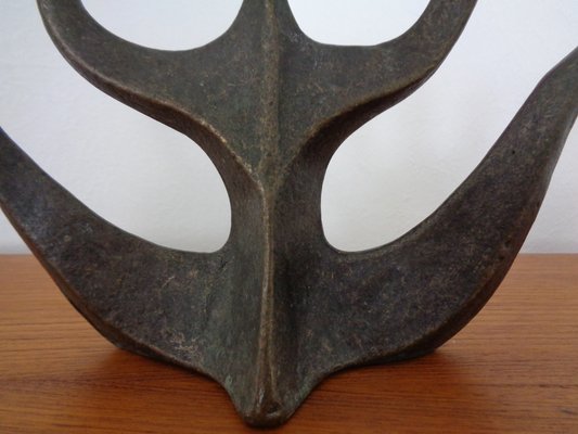 Brutalist Bronze Candleholder by Michael Harjes, 1960s-RDW-1363542