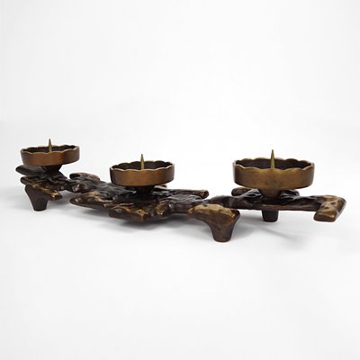 Brutalist Bronze Candlestick-RY-1180374