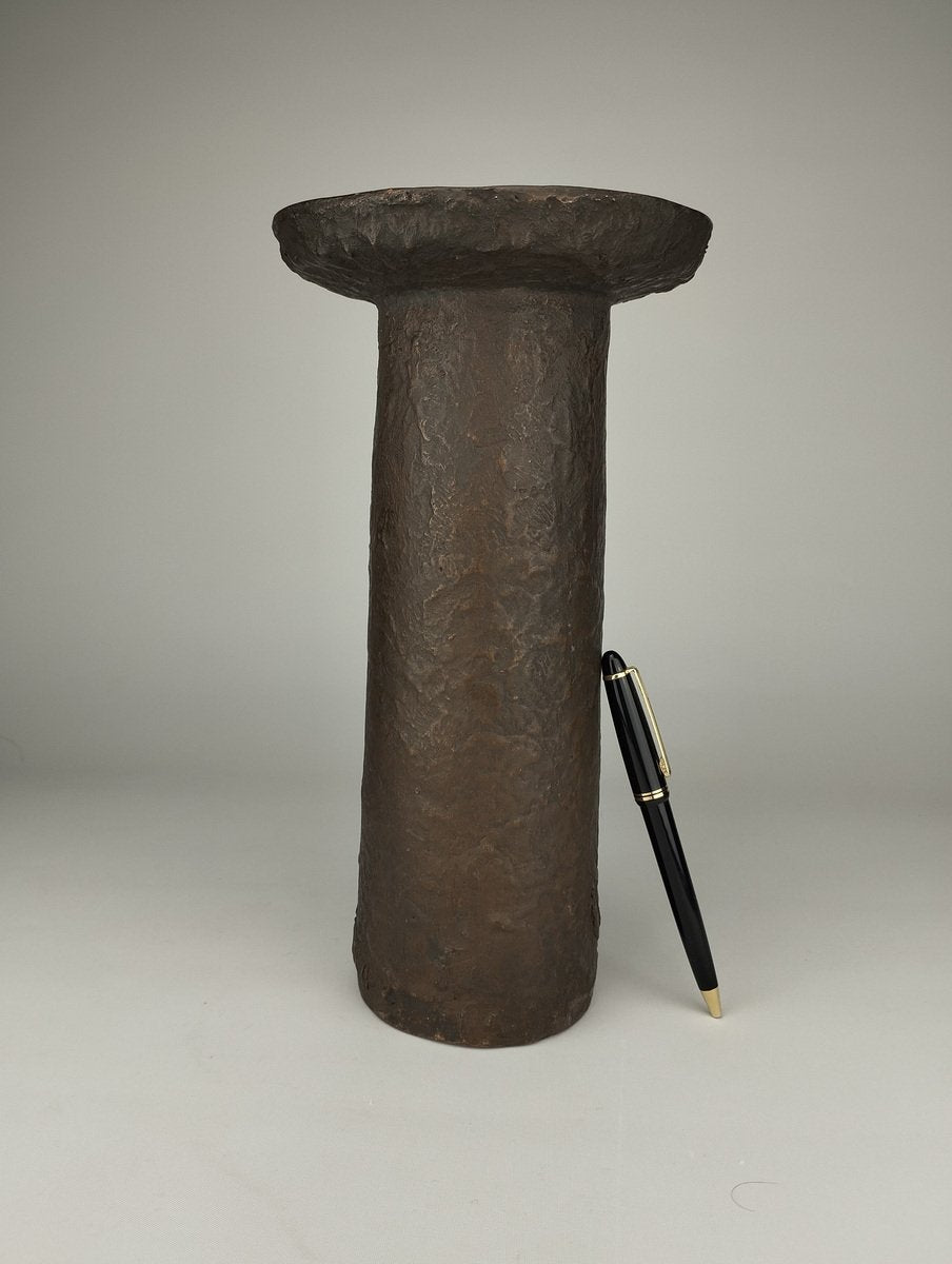 Brutalist Bronze Candlestick by Konrad Kurz