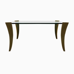 Brutalist Bronze Coffee Table by Peter Ghyczy, 1960s-EJL-1063000