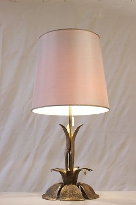 Brutalist Bronze Floral Lamp, 1970s-WEQ-1150732