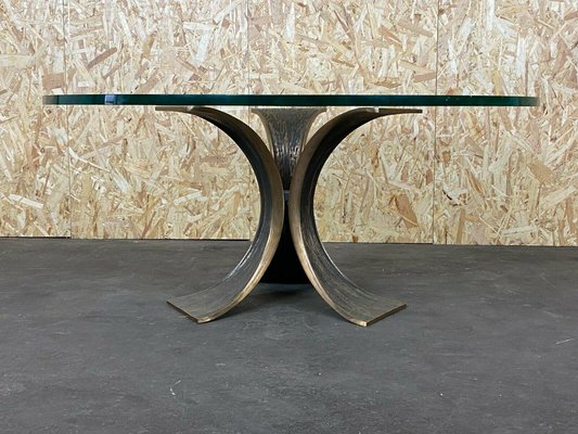 Brutalist Bronze Glass Coffee Table by Luciano, 1960s-EJL-1073315