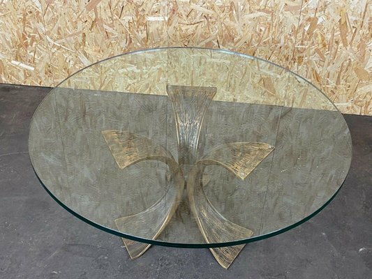 Brutalist Bronze Glass Coffee Table by Luciano, 1960s-EJL-1073315