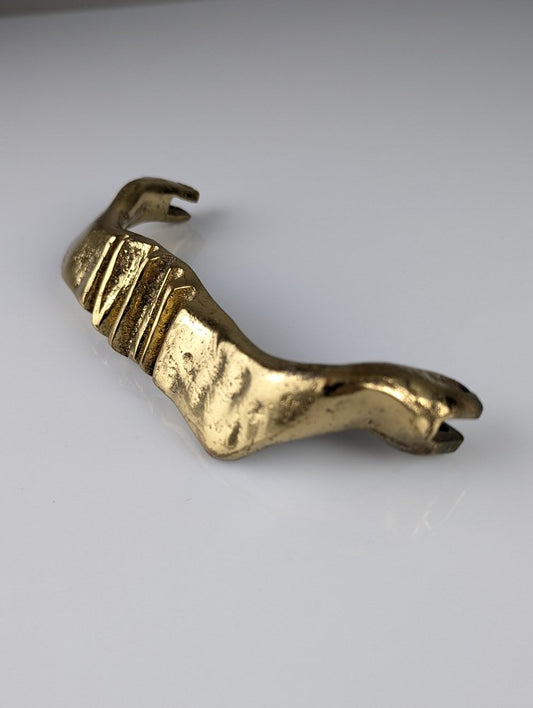 Brutalist Bronze Sculptural Handle, 1970s