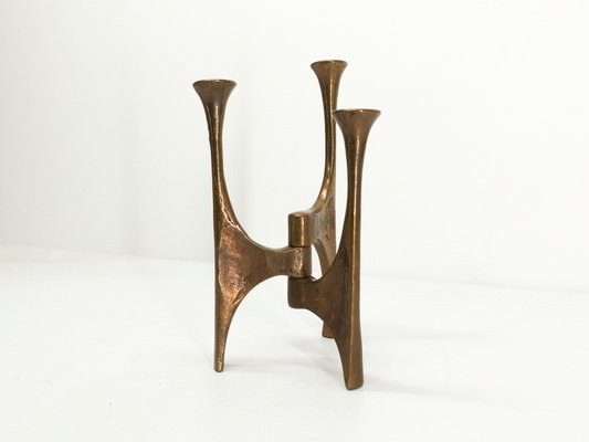 Brutalist Bronze Tripod Candleholder by Michael Harjes, 1960-DQG-1812792