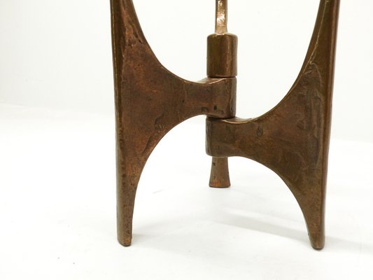 Brutalist Bronze Tripod Candleholder by Michael Harjes, 1960-DQG-1812792