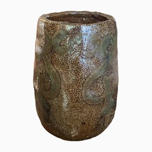 Brutalist Brown Ceramic Pot-TEP-1321781