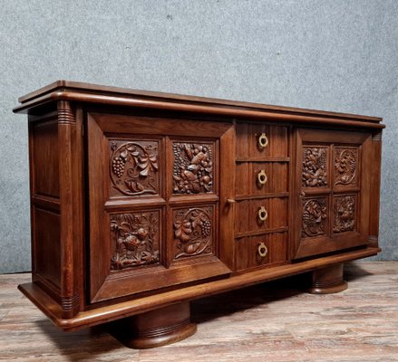 Brutalist Buffet in Oak by Charles Dudouyt-MWB-1771084