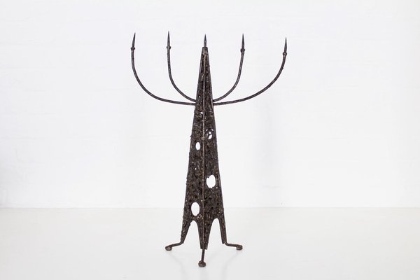 Brutalist Candelabrum in Wrought Iron-OWS-1122841