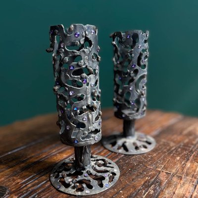 Brutalist Candleholders, Set of 2-LTZ-2020284