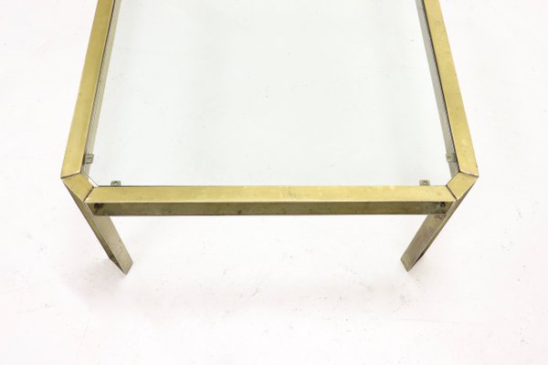 Brutalist Cast Brass Model T09 Embassy Coffee Table by Peter Ghyczy, 1970s-VV-548414