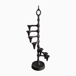 Brutalist Cast Iron and Brass Candelabra by Jens Quistgaard, Denmark, 1960s-NV-1740908