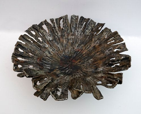 Brutalist Centerpiece in Forged Iron by Salvino Marsura, 1970s-FER-1326490