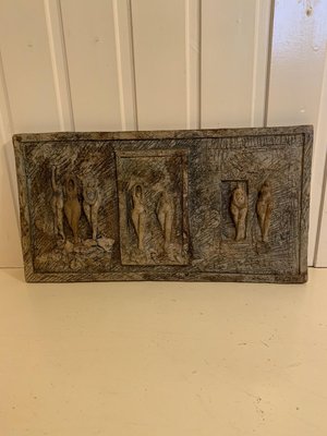 Brutalist Ceramic Bas-Relief, 1980s-VBM-811565