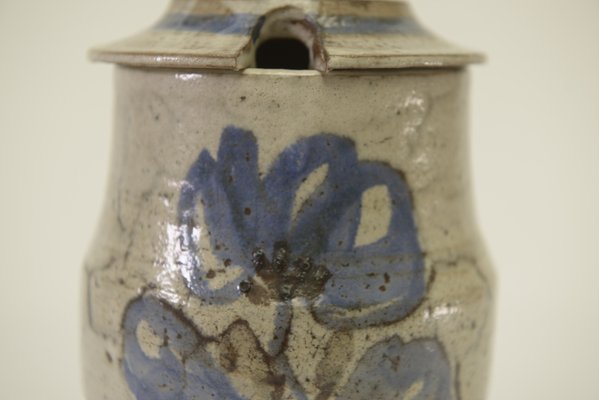 Brutalist Ceramic Pot by Gustave Reynaud for Atelier Le Mûrier, Vallauris, 1960s-NEN-2022895