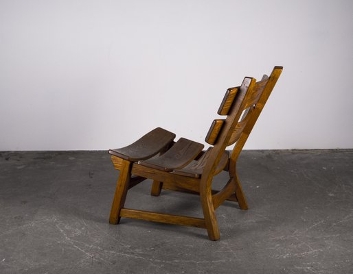 Brutalist Chair in Oak by Dittmann & Co for Awa Radbound, 1960s-VLO-1029721