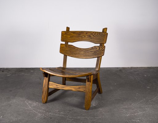 Brutalist Chair in Oak by Dittmann & Co for Awa Radbound, 1960s-VLO-1029721