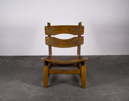 Brutalist Chair in Oak by Dittmann & Co for Awa Radbound, 1960s-VLO-1029721